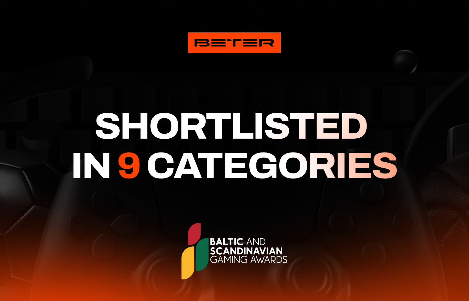 BETER Shortlisted in Nine Categories at the Baltic and Scandinavian Gaming Awards 2025