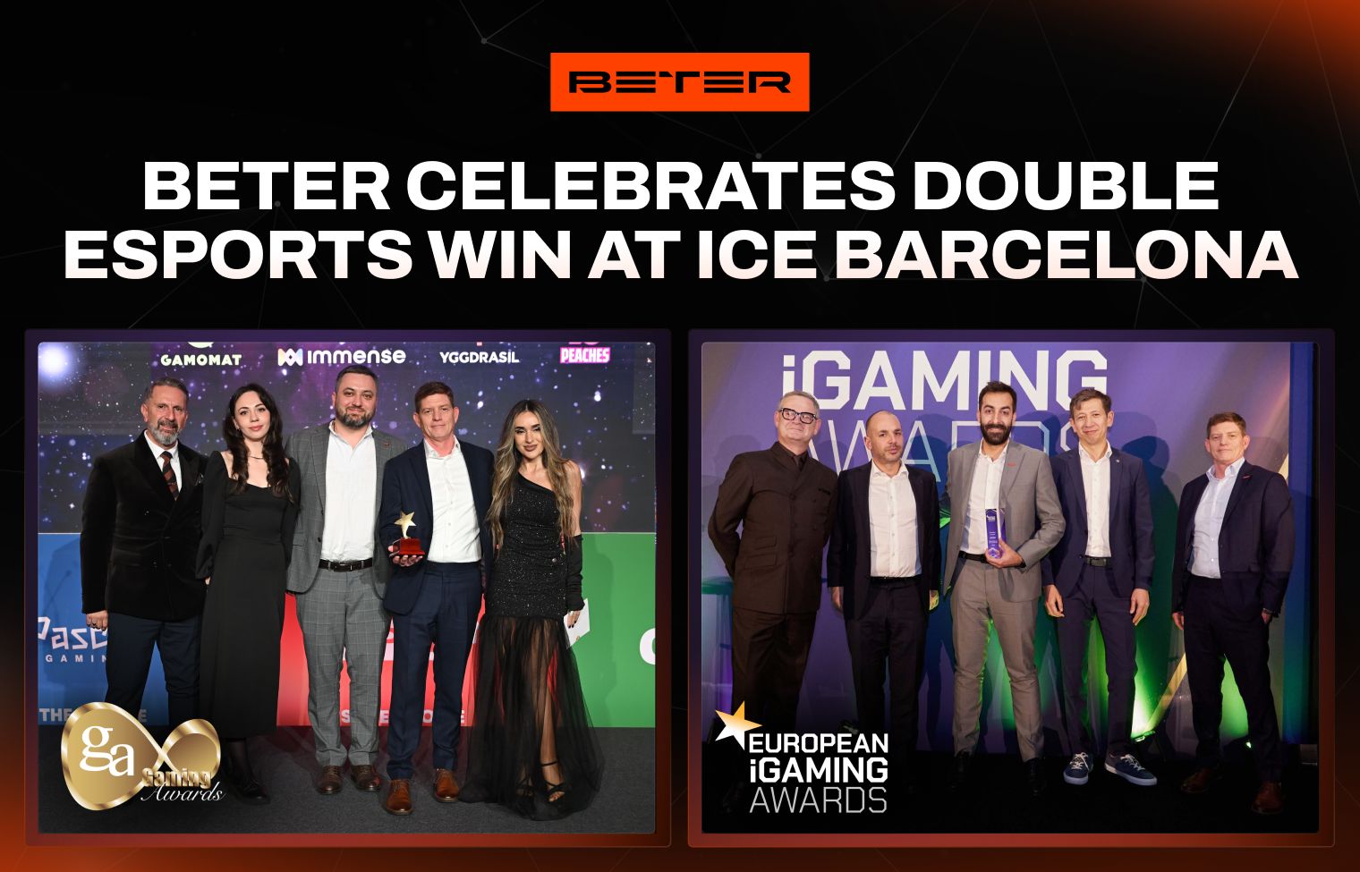 BETER dominates ICE Barcelona 2026 with<br>prestigious double esports award win