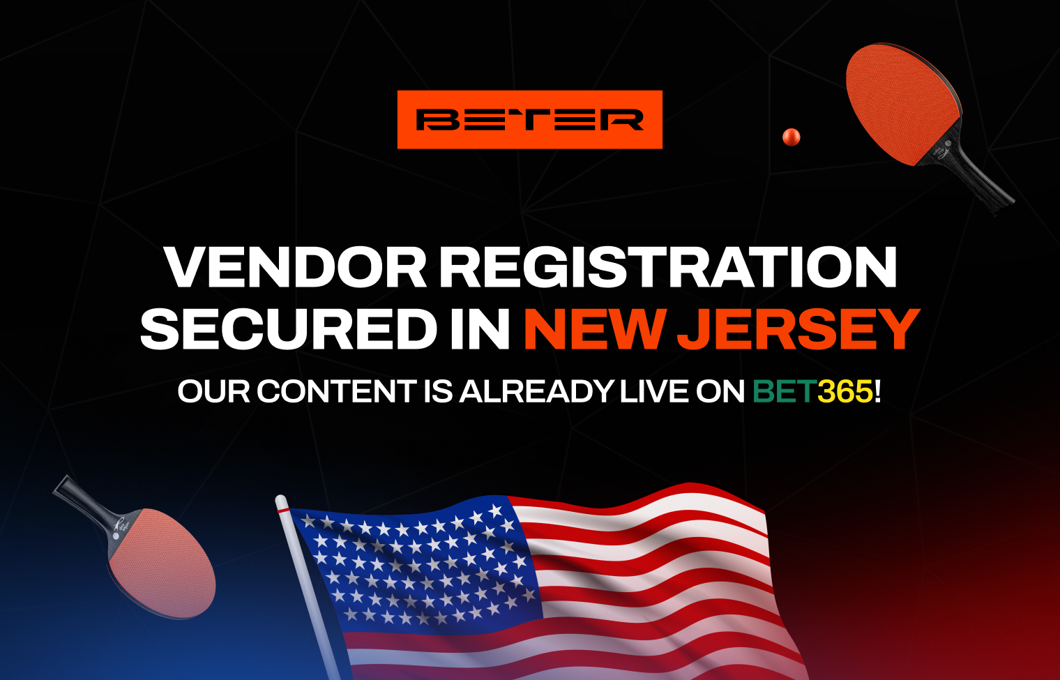BETER Makes U.S. Debut with vendor registration in New Jersey