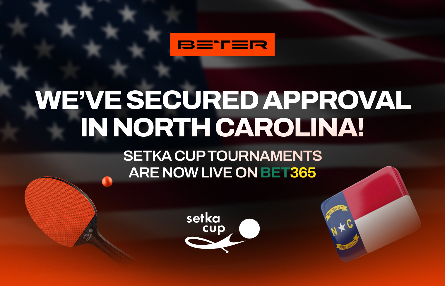 BETER enters sixth US state with North Carolina approval