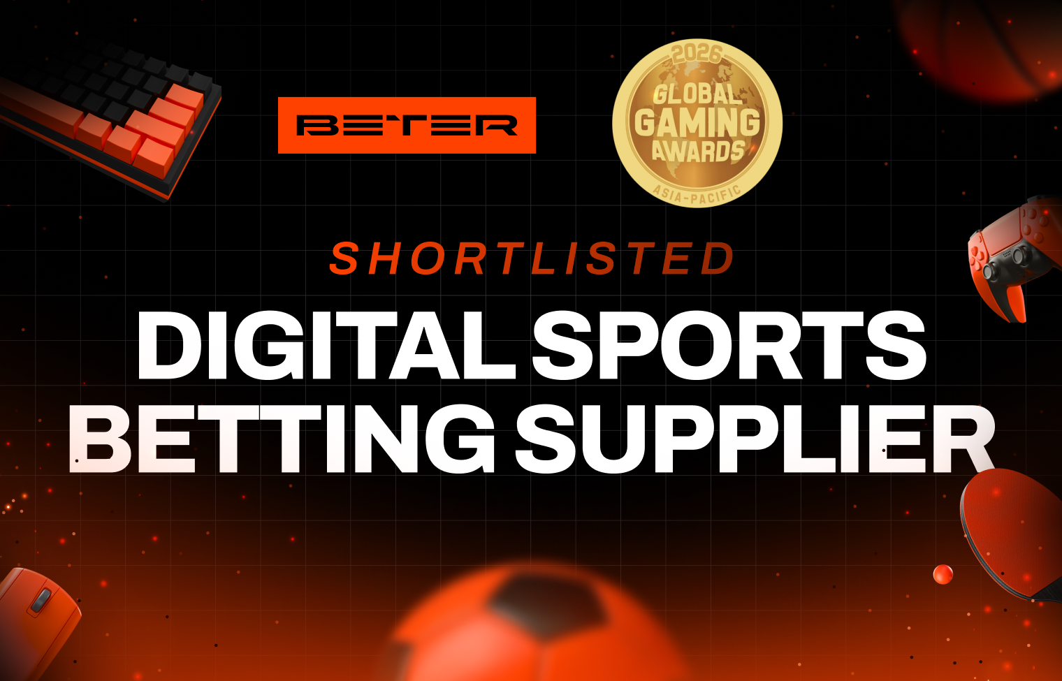 BETER shortlisted for the Global Gaming Awards Asia-Pacific 2026