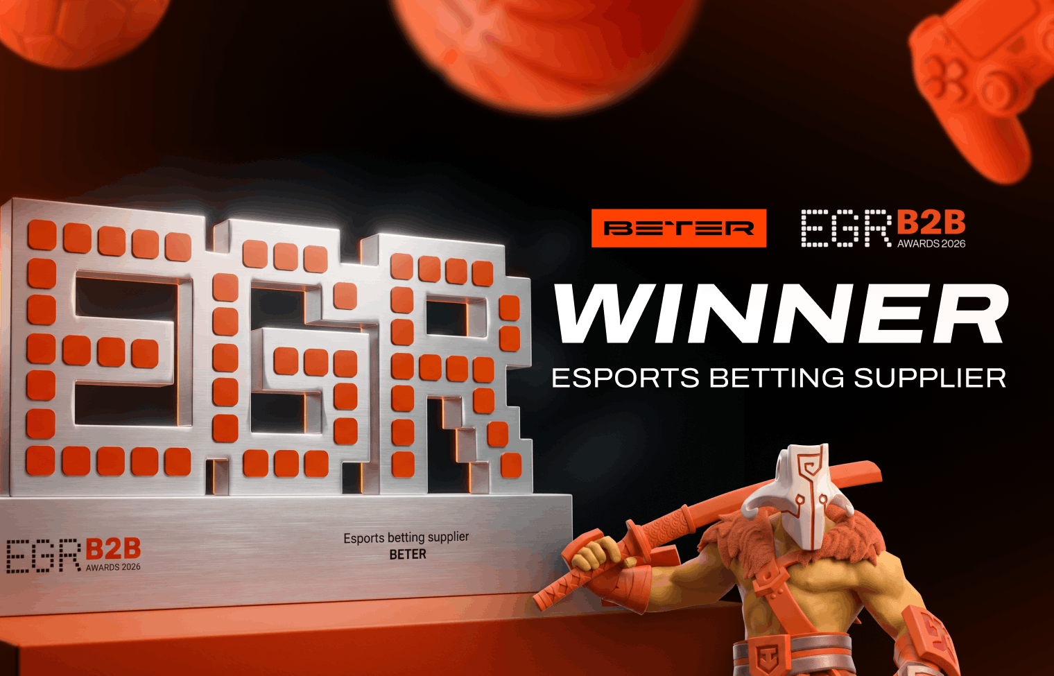 BETER wins Esports Betting Supplier at EGR B2B Awards for the second consecutive year