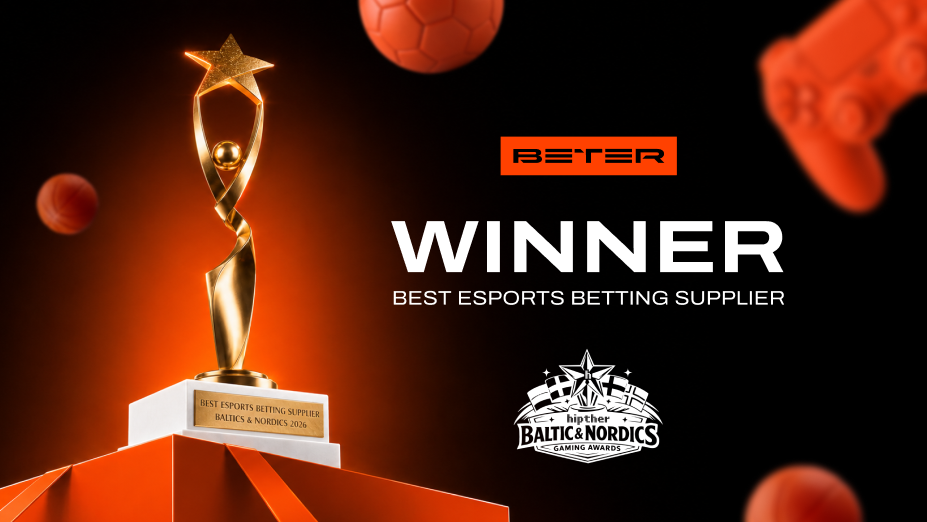 BETER wins the Best Esports Betting Supplier award at the HIPTHER Baltics & Nordics Gaming Awards 2026