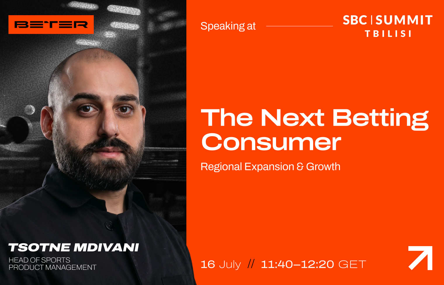 BETER’s Tsotne Mdivani to speak at SBC Summit Tbilisi